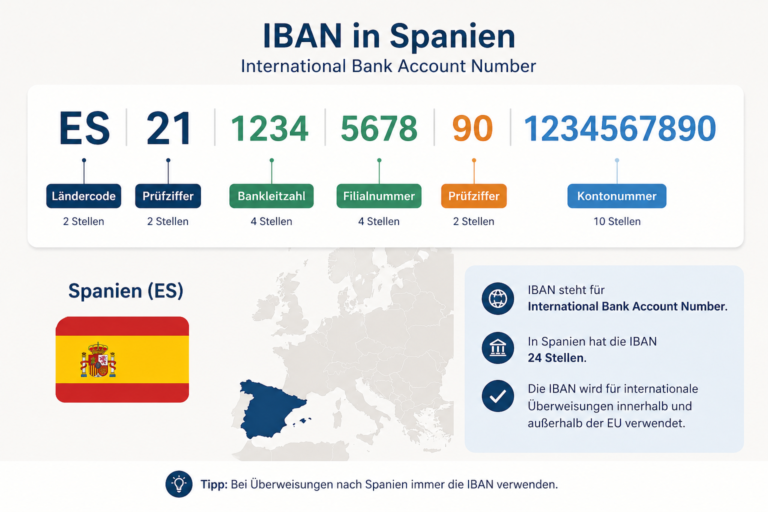 IBAN Spanien Erklärung – Aufbau, Bedeutung und Beispiele (2026)